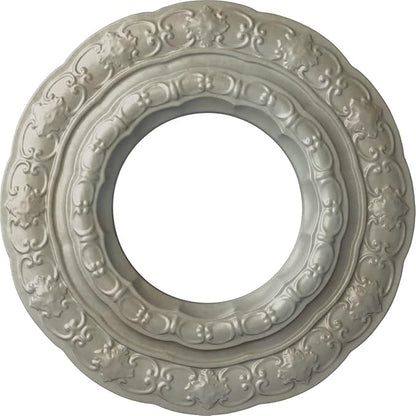 Ekena Millwork CM15LIFLS 15 3/8"OD x 7"ID x 1"P Lisbon Ceiling Medallion, Flash Gold