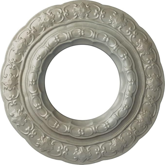 Ekena Millwork CM15LIFLS 15 3/8"OD x 7"ID x 1"P Lisbon Ceiling Medallion, Flash Gold