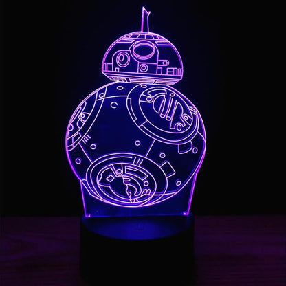 3D Illusion Platform Night Lights Touch Switch 7 Color Change USB Power LED Desk Lamp for Home Decorations or Holiday Gifts