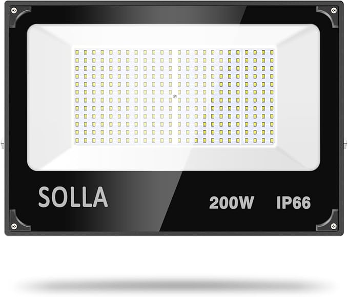 2 Pack 200W Led Flood Light, 20000lm 6000K Daylight White Outdoor Flood Lighting, Indoor Flood Light Fixture Landscape Security Floodlight Spotlight for Yard, Garden, Garage, Rooftop