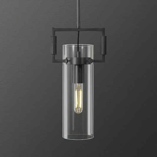 Black Pendant Lights Kitchen Island, Modern Glass Knurled Pendant Light,12Inch Copper Kitchen Pendant Lighting Over Island,Farmhouse Island Lights For Kitchen Sink,Bathroom,Bedroom,Included E26 Bulbs