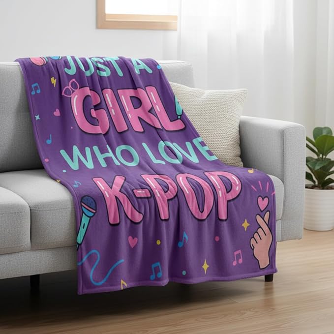 Kpop Blankets Gifts for Girls,K Pop Birthday Gifts for Teen Girls,Graduation Gift Kpop Merch,K-Pop Lovers Throw Blanket,Korean Fantasy Anime Blanket,K Pop Music Gift for Women,Soft Blankets 50"x60"