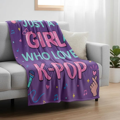 Kpop Blankets Gifts for Girls,K Pop Birthday Gifts for Teen Girls,Graduation Gift Kpop Merch,K-Pop Lovers Throw Blanket,Korean Fantasy Anime Blanket,K Pop Music Gift for Women,Soft Blankets 50"x60"