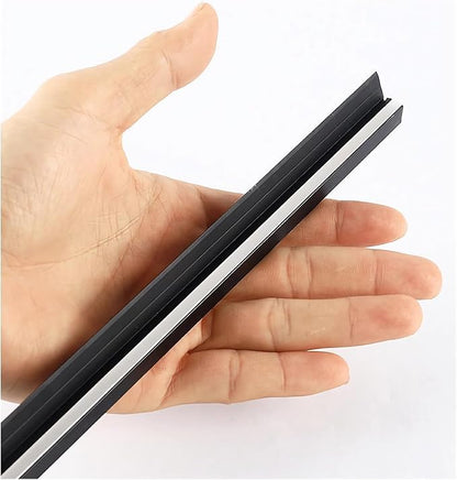 5Pack Surface Mounted LED Linear Aluminum Profile, 45 Degree Led Bars Invisible Oblique Beam Lamp Bookcase Layer Shelf Led Channel Kitchen Closet Hidden Lighting(100cm, Black)