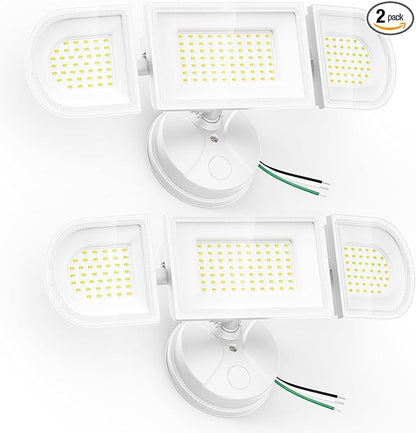 150W Flood Lights Outdoor Waterproof IP65, Exterior LED Floodlights with 3 Adjustable Heads, 15000LM Super Bright Security Lights Fixture, Outside Lights for House, Backyard 2 Pack