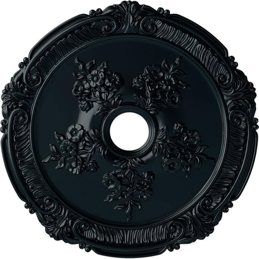 Ekena Millwork CM26ATNSF - 26"OD x 3 3/4"ID x 1 1/2"P Attica with Rose Ceiling Medallion (Fits Canopies up to 4 1/2") - Ceiling Medallion, Night Shade
