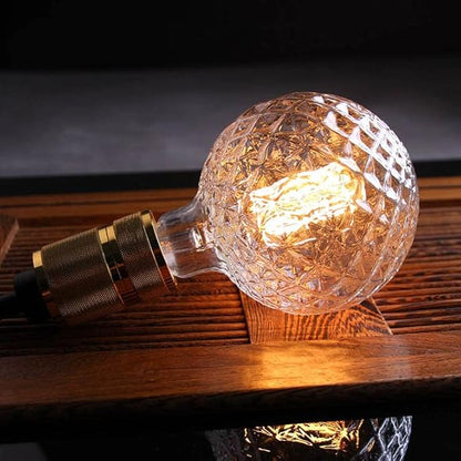 Vintage LED Edison Bulb G30 G95 4W Dimmable LED Filament Bulb Globe Pineapple Shaped Light Bulb 2300K Warm White E26 400LM Equivalent 40W Incandescent (Clear)