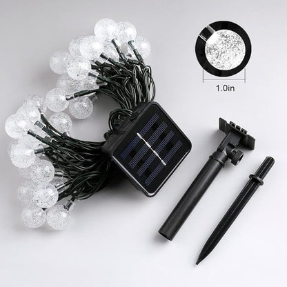 Toodour Solar String Lights Outdoor, 56ft 100 LED Globe String Light with 8 Mode, Waterproof Crystall Ball Lights Solar Patio Lights for Garden, Lawn, Patio, Gazebo, Yard, Outdoor Decor - Multicolor