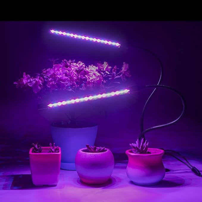 Clip On Grow Light for Indoor Plants,Full Spectrum Led Plant Grow Lights with Auto-Timer, Plant Growing Lamp for Seed Starting,Houseplants, Bonsai, Pot Plant,1 Lamp(2 Pack)