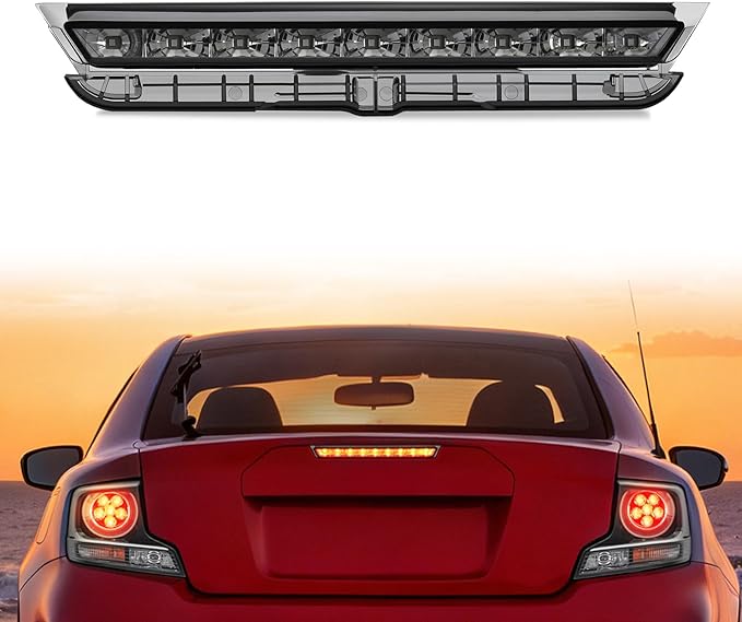 Nilight Third Brake Light Tail High Mount 3rd Stop Lights Smoked Lens Compatible with Toyota Scion tC 2011 2012 2013 2014 2015 2016 Van SUV Rear Center Cab Lamp