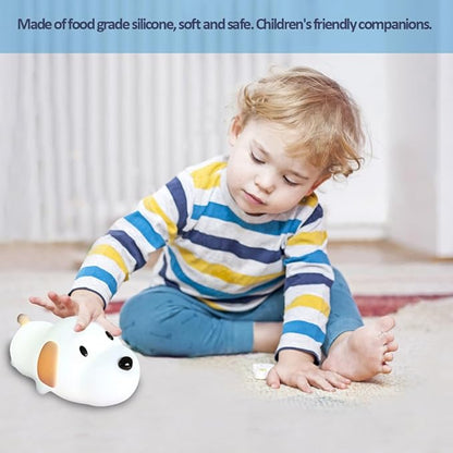 Led Cute Dog Night Light, Dimmable Nursery Puppy Kawaii Lamps, Super Squishy Silicone USB Rechargeable Touch Control Night Lamp for Kids Adults, Used for Camping Party Room Decor (Dog)