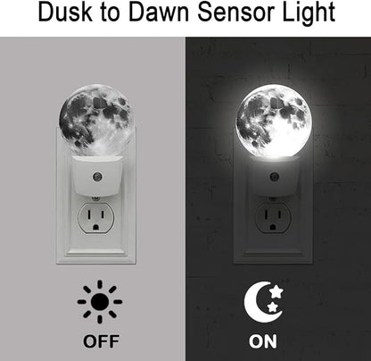 Moon Planet Night Light Plug-in Sleep Lamp Led Dusk to Dawn Night Light for Bedroom