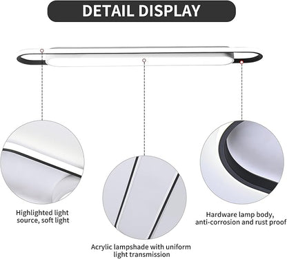 4Ft Modern Hallway Ceiling Lights, 6500K Acrylic Linear Ceiling Lamp,65W Metal LED Ceiling Light Fixture,Kitchen Dining Living Room Laundry, Garage Cloakroom Lighting (48Inch)