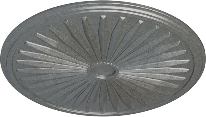 Ekena Millwork CM33LEPLS Leandros Ceiling Medallion, Platinum, 33 1/8"OD x 3 1/2"ID x 1 3/8"P