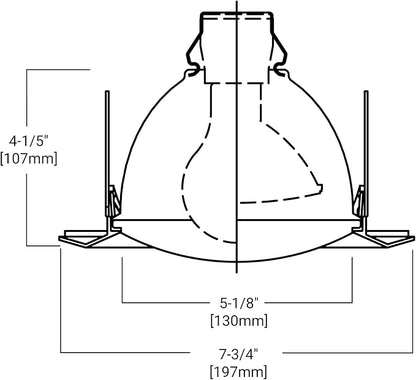 HALO SHOWERLIGHT WH TRM GLS LNS 6IN RE-6150WH-6PK