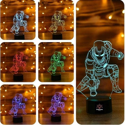 3D Illusion Night Light for Kids 7 Colors with Remote-Led Table Lamp-Bedroom Kids Night Light