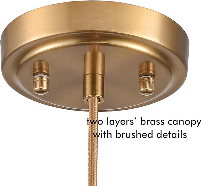 DEYNITE Modern Mini Gold Pendant Light Fixtures Glass Cylinder Hanging Lamp for Kitchen Dining Bathroom