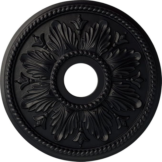 Ekena Millwork CM18ED1SGS Edinburgh Ceiling Medallion, Steel Gray