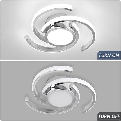 ADISUN LED Modern Ceiling Light,6000K Semi Flush Mount Ceiling Light Fixture,Unique Ceiling Lights for Living Room Bedroom Corridor Aisle Hallway Indoor Ceiling Lamp (D11 in*H2.9 in; 33W)