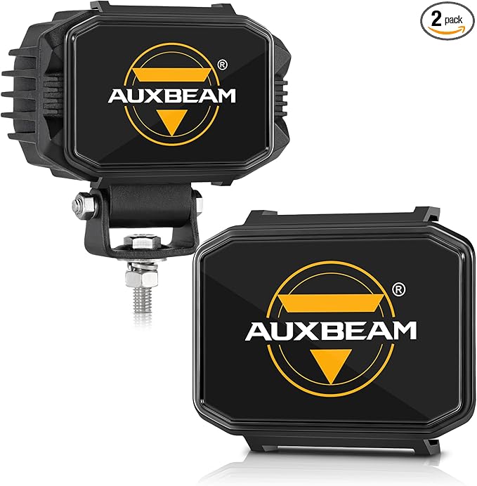 Auxbeam 4 Inch LED Pod Covers, Square Off Road Light Protective Covers, Black Cube Offroad Plastic Light Cover for Trucks Jeep