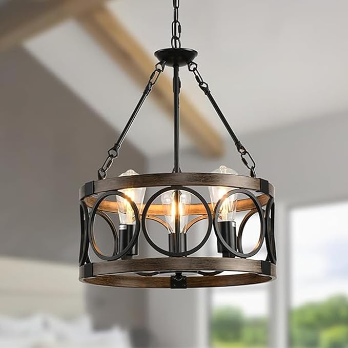 3-Light Black Flush Mount Ceiling Light for Kitchen Island,Black Light Fixture Flush Mount Industrial Close to Ceiling Lighting