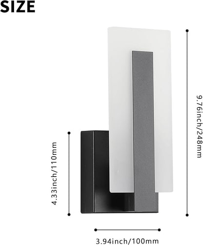 Hardwire Modern Wall Sconces with 7W Acrylic LED Wall Light Brightness Suitable forBedroom, Bathroom, Living Room, Porch, Staircase, Cafe, Hotel (Warm White 3000K 1 Pack)