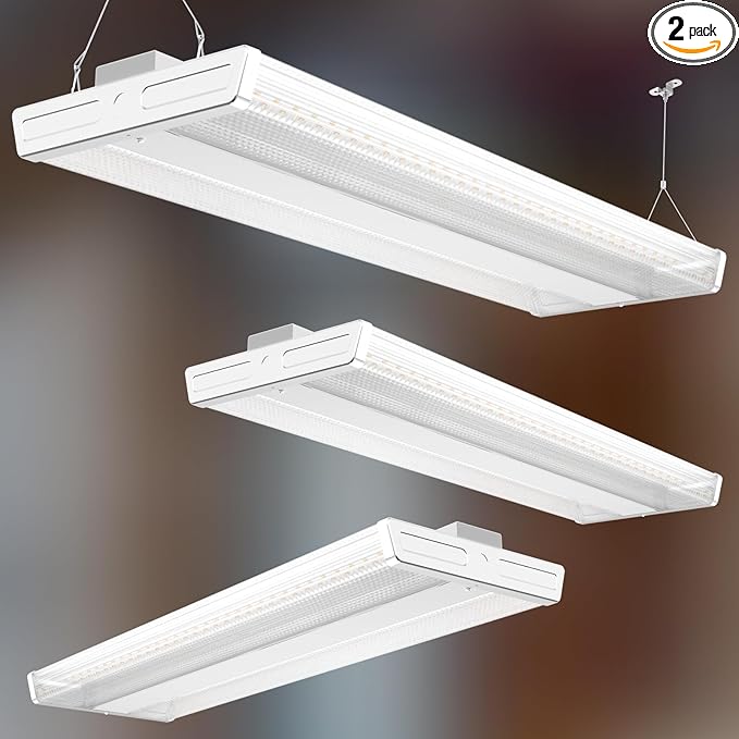 4FT 265W LED Commercial Linear High Bay Light 37100LM[Eqv.1000W MH/HPS],AC100-277V【Driver Equipped】 5000K,Linear Hanging High Bay Light-2Pack