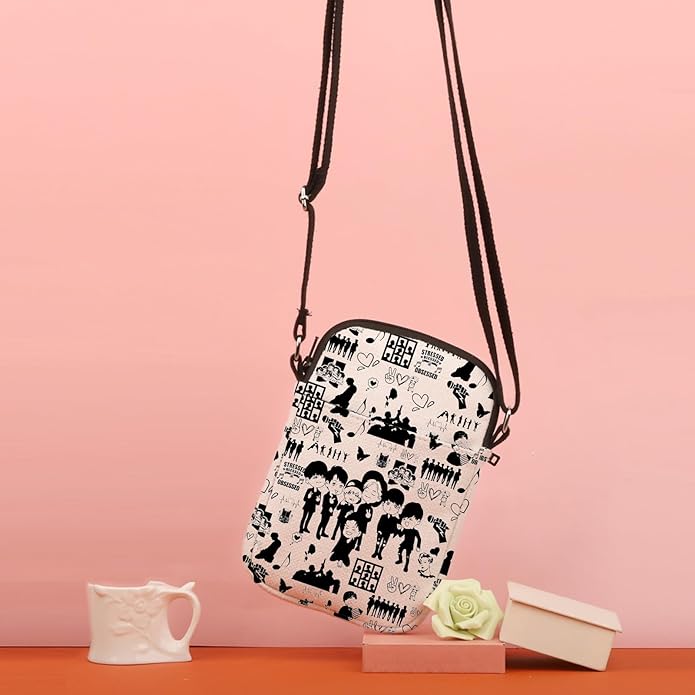 TSOTMO K-pop Characters Bag Music Lover Gift K-Pop Boygroup Crossbody Bag for Korean Group Member Merchandise