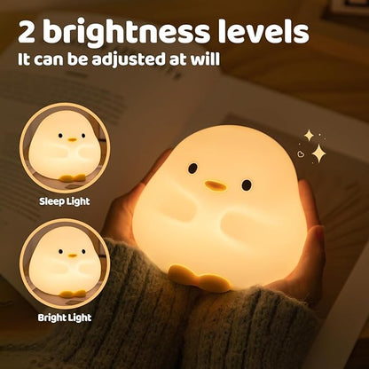 Rytinazzz Duck Night Light, Color Changing Mode & 50-Hour Battery, Squishy Silicone Lamp for Kids Room, USB Rechargeable with Timer, Mothers Day Gifts