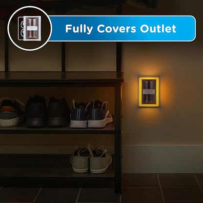 Enbrighten SleepLite LED Night Light Motion Sensor Nightlight Dusk to Dawn Amber Lights Ambient Lighting Room Decor for Bedroom Baby Nursery Bathroom Oil Rubbed Bronze