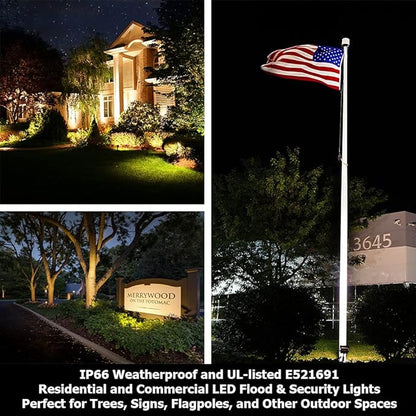 Dusk to Dawn LED Flood Lights Outdoor, Gen4 45W Commercial Industrial Security Lights, 5650LM 5000K Daylight 175W MH Equal, 120-277V UL Listed for Sign Garage Garden House Yard