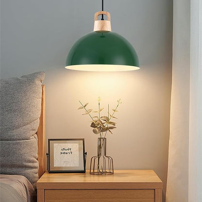 Farmhouse Pendant Light, 11.8 inches, 3 Packs Green Kitchen Pendant Lights, Modern Pendant Lights, Island Pendant Lights, Pendant Light for Library, Office, Kitchen Island, Bedroom