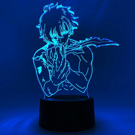 Otaku Lamps Sung Jinwoo Solo Leveling – Anime Lamp Figure Night Light, 16 Color RGB LED – 3D Anime Room Décor Gift for Otaku
