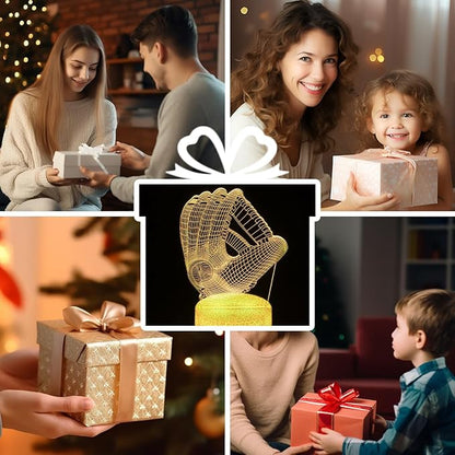 Baseball Night Light Gifts for Boy, 3D Baseball Bedside Lamp,16 Color Change Decor Lamp with Remote & Smart Touch, Gifts for Christmas Birthday Boys Men Gir