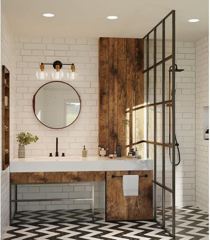 Progress Lighting P806004-028 6" Recessed Lensed Shower Trim with Glass Diffuser for 6 in. Housing Satin White (P806N Series)