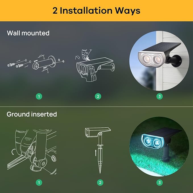 Linkind Solar Lights Outdoor StarRayS, Color Changing Solar Spot Lights, IP65 Waterproof Solar Spotlights for Landscape Garden Pathway Walkway (Multicolor, 6 Pack)