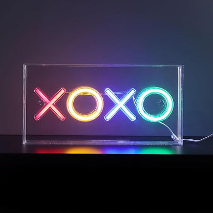 Light Up Your World! Wireless Express Neon Art Signs (5 Unique Styles) - Desktop & Wall Décor. Perfect for Bedrooms, Dorm Rooms, Office (XOXO)