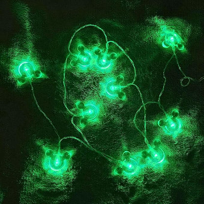 1.65m 10LEDs Decorative Cartoon Animal Mouse Night Mood Light Romantic Lamp for Home Indoor Bedroom Party Festival Décor (Green)