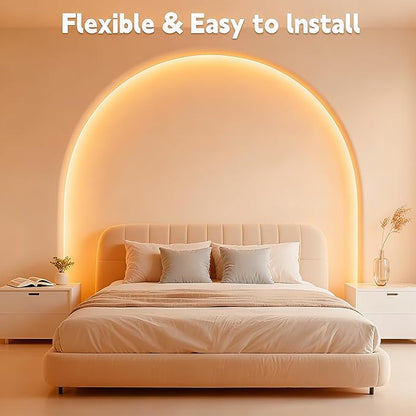 Battery Powered COB LED Strip Lights,3.28ft Warm White LED Light Strip for Dorm Room, Under Bed, Shelves, TV Backlight, Closet, Small Cuttable Tape Lights, Small Battery Operated LED Lights for TV