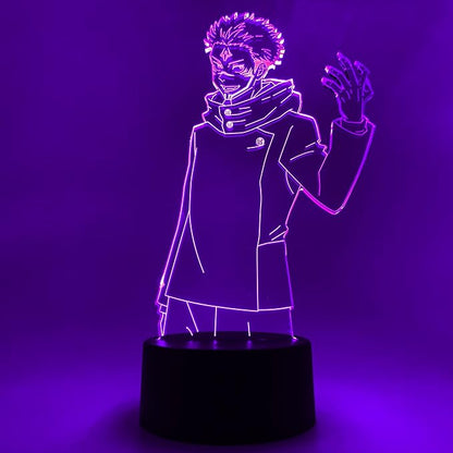 Otaku Lamps Jujutsu Kaisen - Ryomen Sukuna Anime Night Light, 16 Color RGB LED – Gift for Otaku