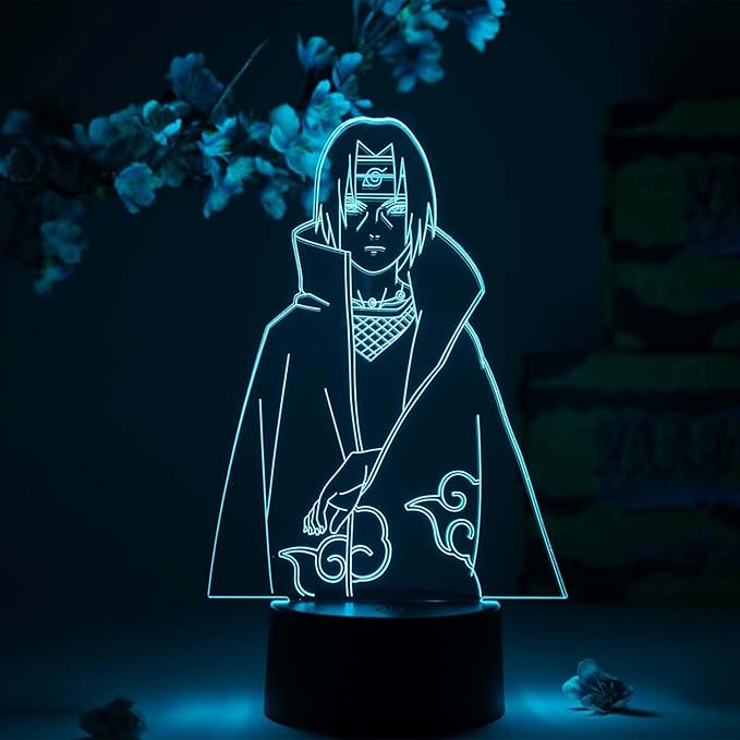 Otaku Lamps Itachi Uchiha Naruto – Anime Night Light, 16 Color RGB LED – Gift for Otaku