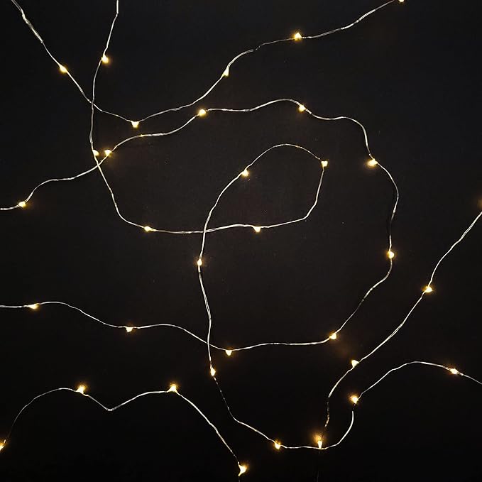 LumaBase Battery Operated LED Fairy String Lights, Soft White - Set of 3