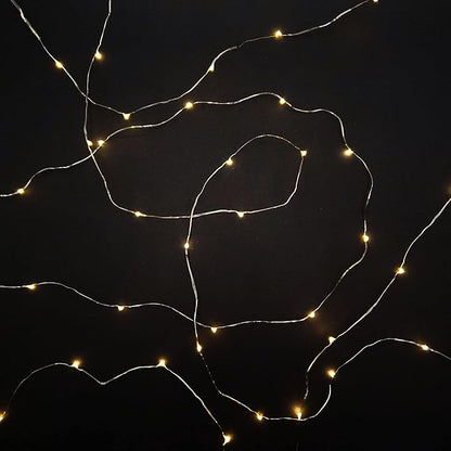 LumaBase Battery Operated LED Fairy String Lights, Soft White - Set of 3