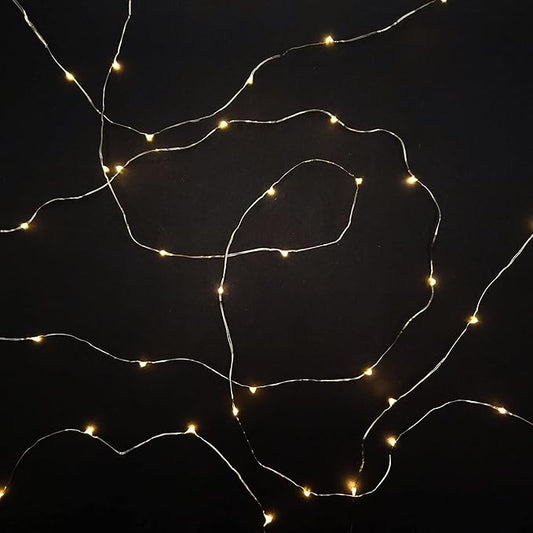 LumaBase Battery Operated LED Fairy String Lights, Soft White - Set of 3