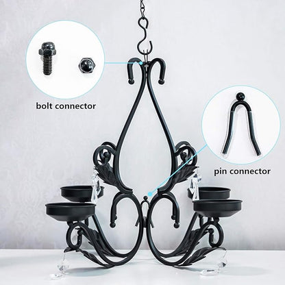 3 in 1 Ambient Lighting Chandelier Chain Hang Metal Wall Sconce