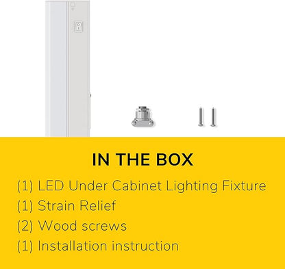 Inlight 30-inch Hardwired Only LED Under Cabinet Lighting, Soft White(3000K), Dimmable, Matte White Finished, ETL Listed, IN-0201-14-WH