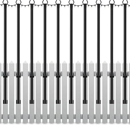 Mutovlin 10 Pack String Light Poles,5 Ft Light Poles for Outside String Lights,Outdoor Lights Pole with Fork,Metal Poles Stand for Patio Deck Backyard