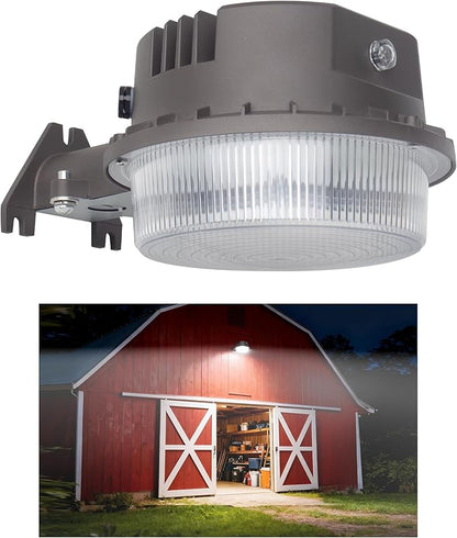 LED Barn Light Dusk to Dawn with Photocell, 55W 7500LM 5000K Daylight, 500W Incandescent/200W HID Replacement, Weather Resistant Outdoor Security Light for Yard, Garage, Farm, Porch