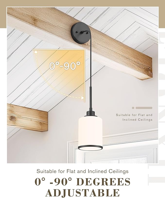 Beionxii Pendant Lights Kitchen Island, Modern Kitchen Pendant Lighting Over Island with Clear Glass, Matte Black Pendant Light Fixtures for Sink, Dining Room, Entryway, BX-PL02MB-CG