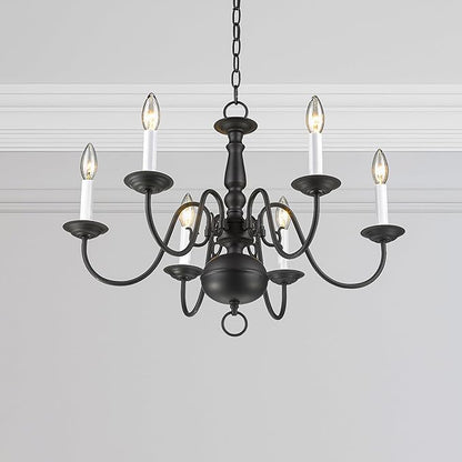 Livex Lighting 5006-07 Williamsburgh 6-Light Chandelier, Bronze,18Hx24W